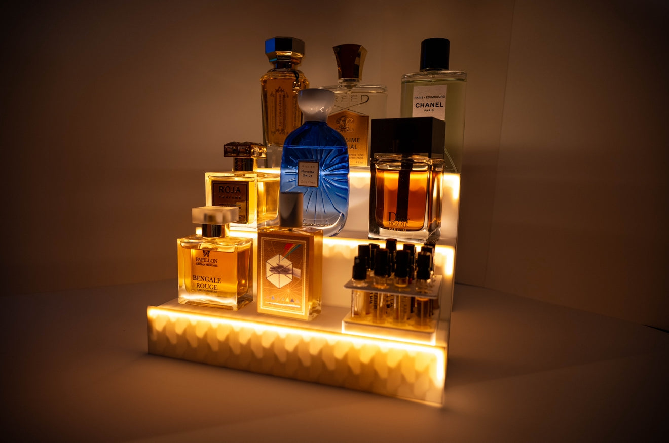 LED Fragrance Premium Stand + Free Sample Organizer